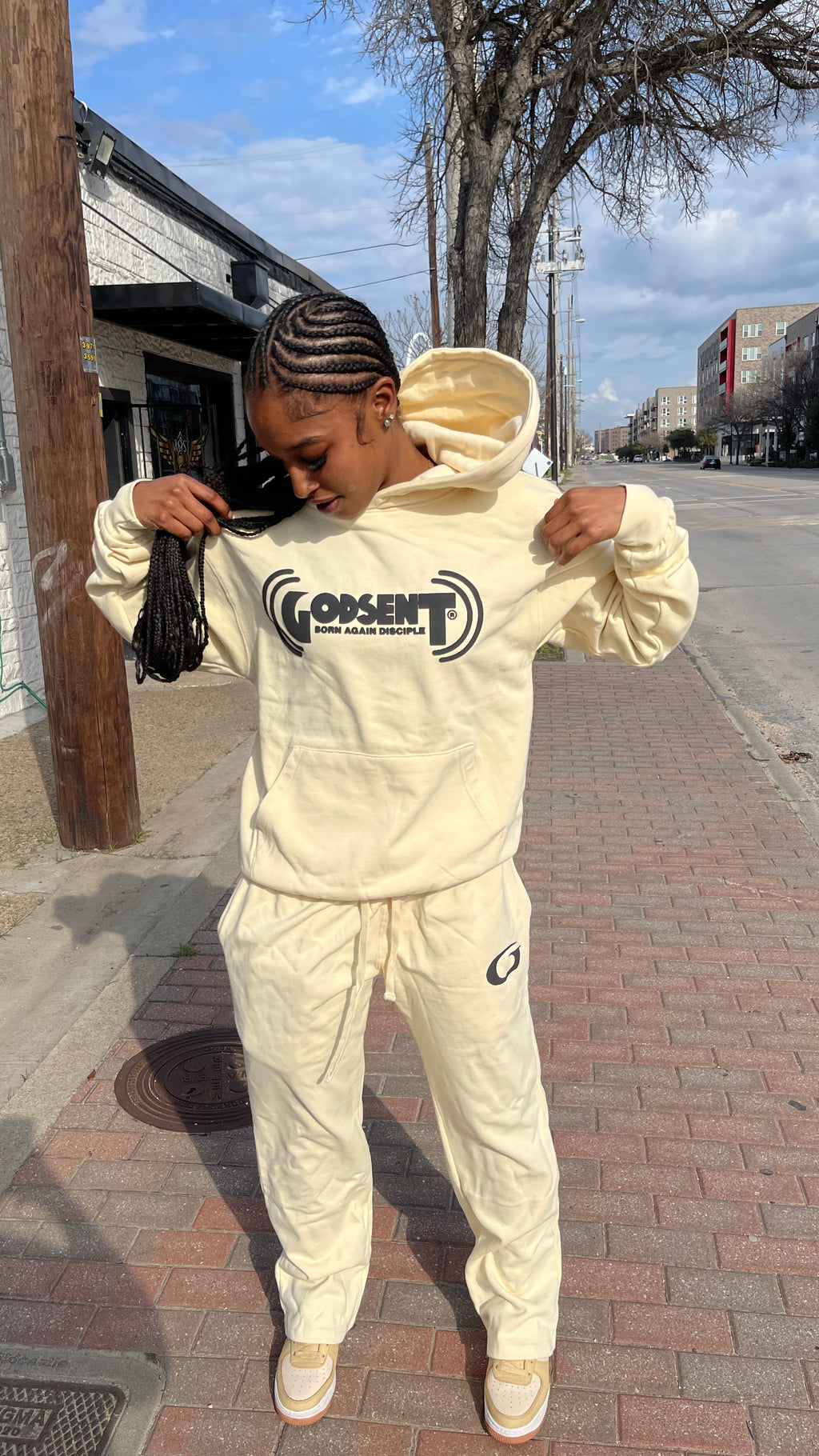 BORN AGAIN DISCIPLE PUFF PRINT SET (HOODIE + SWEATS)