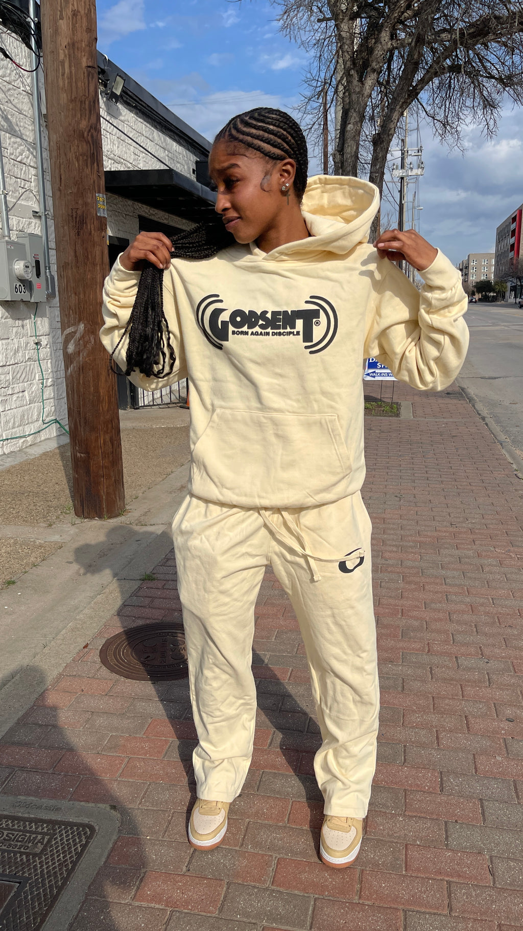 BORN AGAIN DISCIPLE PUFF PRINT SET (HOODIE + SWEATS)