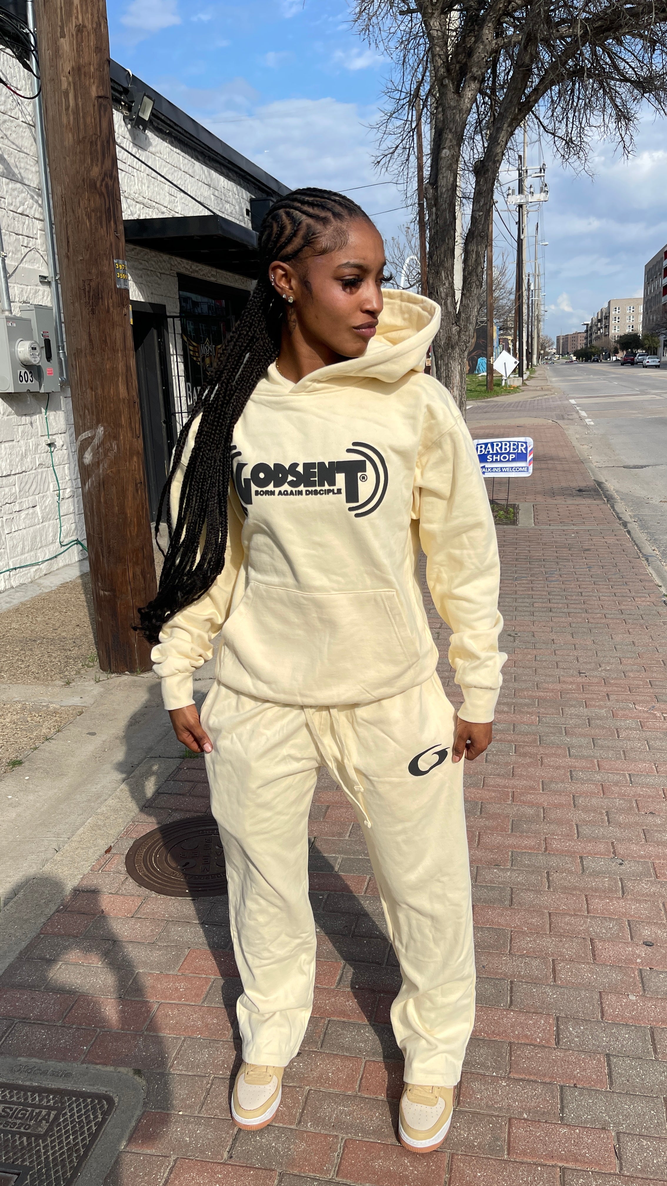 BORN AGAIN DISCIPLE PUFF PRINT SET (HOODIE + SWEATS)