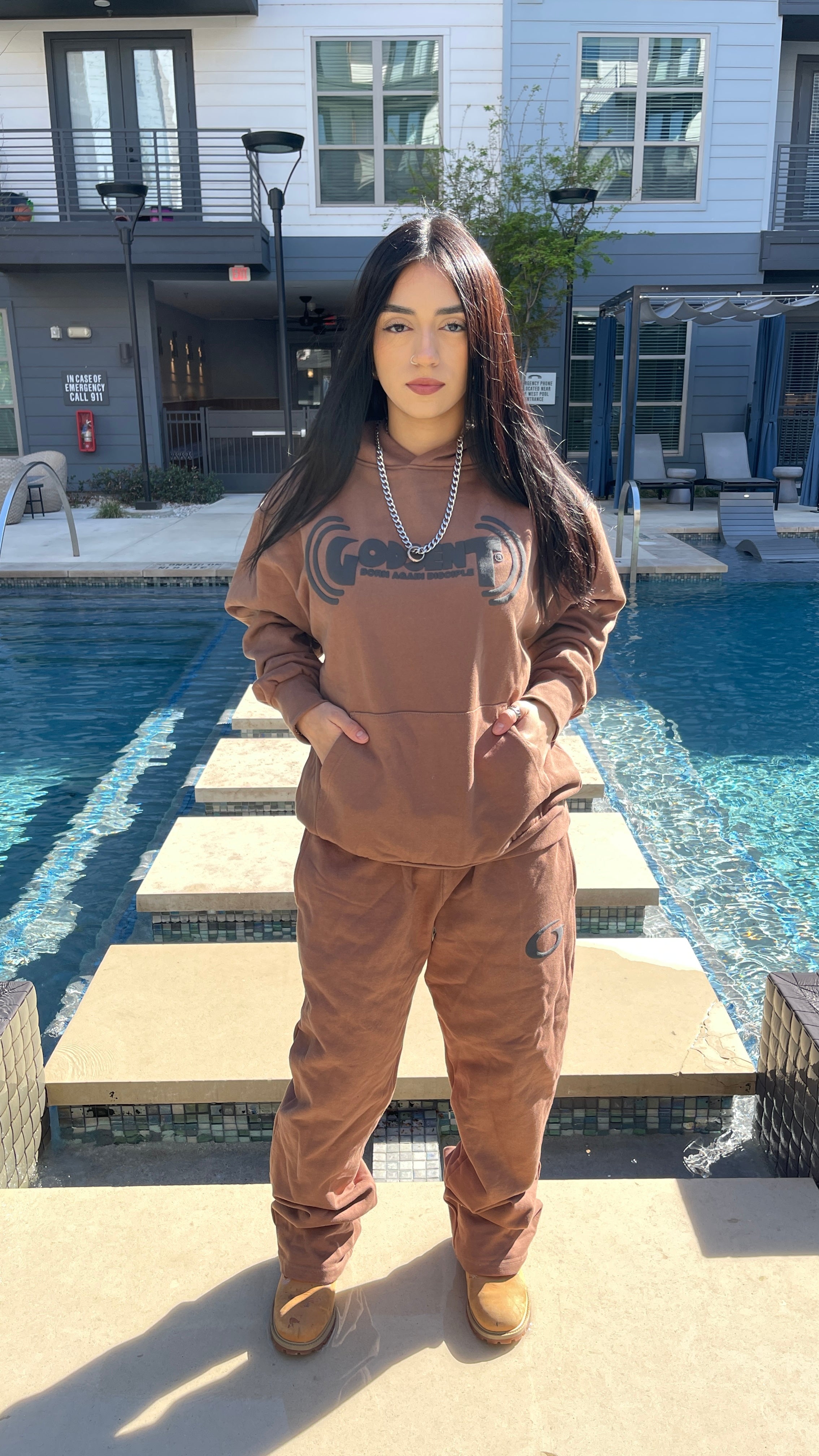 BORN AGAIN DISCIPLE PUFF PRINT SET (HOODIE + SWEATS)